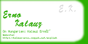 erno kalauz business card